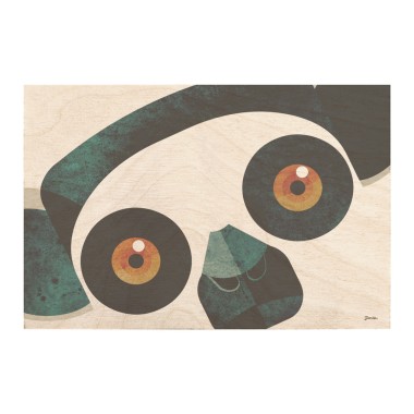 Drewniana kartka / magnes / plakat - Lemur